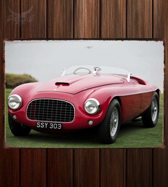 Металлическая табличка Ferrari 166 MM Touring Barchetta Металлическая табличка Ferrari 166 MM Touring Barchetta